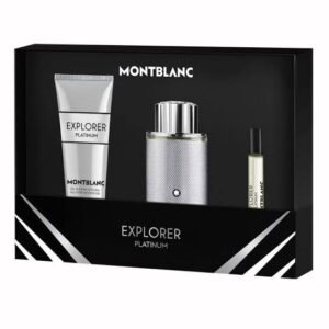 Coffret Montblanc Explorer Platinium - 100 ml + 7,5 ml + 100 ml Gel Douche