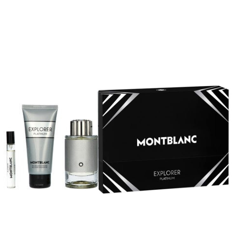 Coffret Montblanc Explorer Platinium - 100 ml + 7,5 ml + 100 ml Gel Douche – Image 2